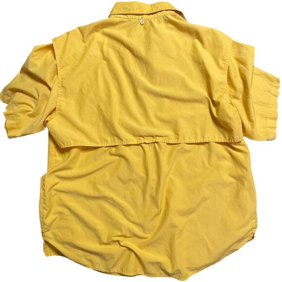 Lyndon & Co. Vented Short Sleeve Yellow Fishing Sport Shirt XL - Picture 2 of 13